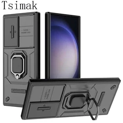 Lens Camera Case For Samsung Galaxy S23 Ultra S24 Plus A15 A25 A35 A55 A04S A13 A14 A24 A54 M34 M15 M35 M55 Armor Holder Cover