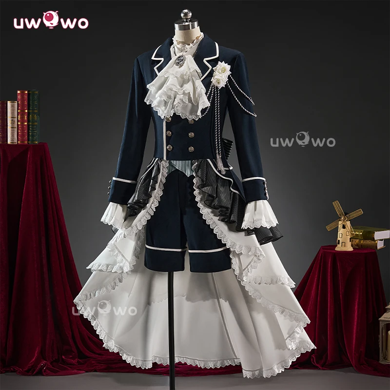 

UWOWO Collab Series: Anime Ciel White Rose Noble Suit Cosplay Costume S-XL Halloween Costume