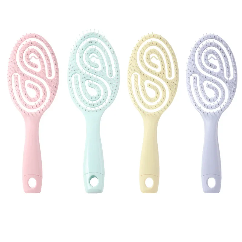 

Big Bend Comb Hair Comb Curly Ribs Hollow Hair Tools for Home Hair Brush Massage Brushes Head Combs Scalp Massage Brush