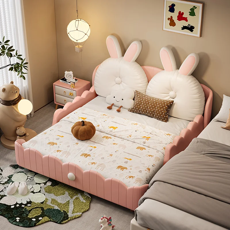 الأبيض سلامة خشبية سرير أطفال الحرس القضبان الشمال تصميم الحديثة سرير أطفال إطار الفتيات كاماس الرضع أثاث المنزل #2