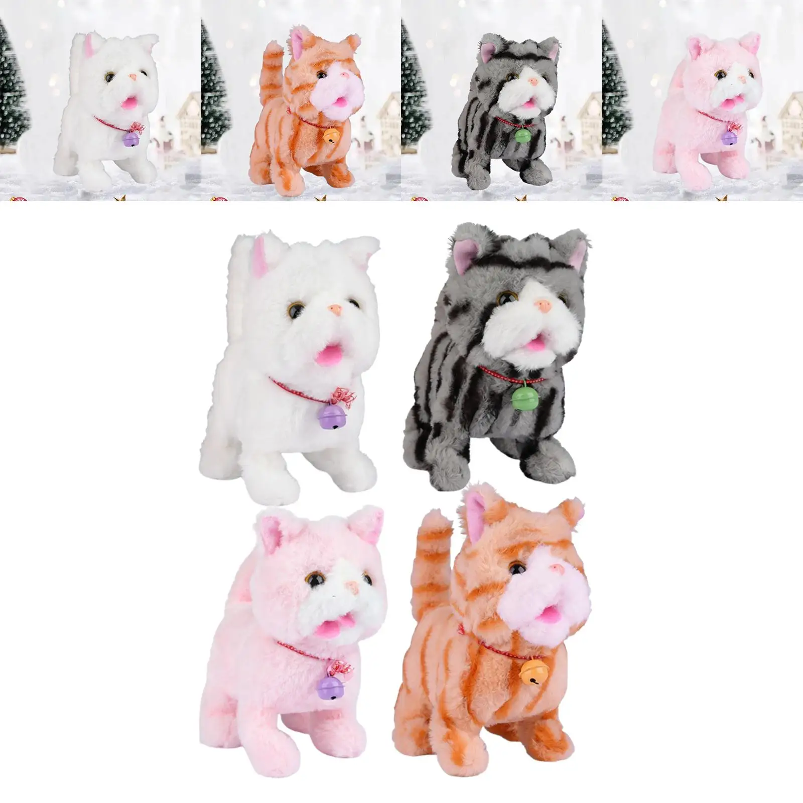 Plush Interactive Toy Figure with 12 Songs Multifunctional Lifelike Companion Animal with Voice Recording for Girls Boys Gift