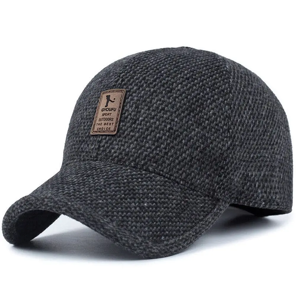 Autumn Winter Adjustable Thick Warm Hats Baseball Cap Earmuffs Hat