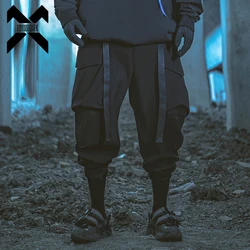 11 BYBB'S DARK Hip Hop Men Cargo Pants 2023 Winter Fleece Casual Loose Joggers Trousers Elastic Waist Fahsion Pant