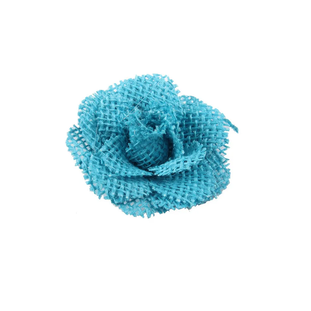 

8 Pcs Line Cloth Flower Decoration DIY Vintage Handmade Materials Centerpieces Christmas Jute Burlap Party Wedding