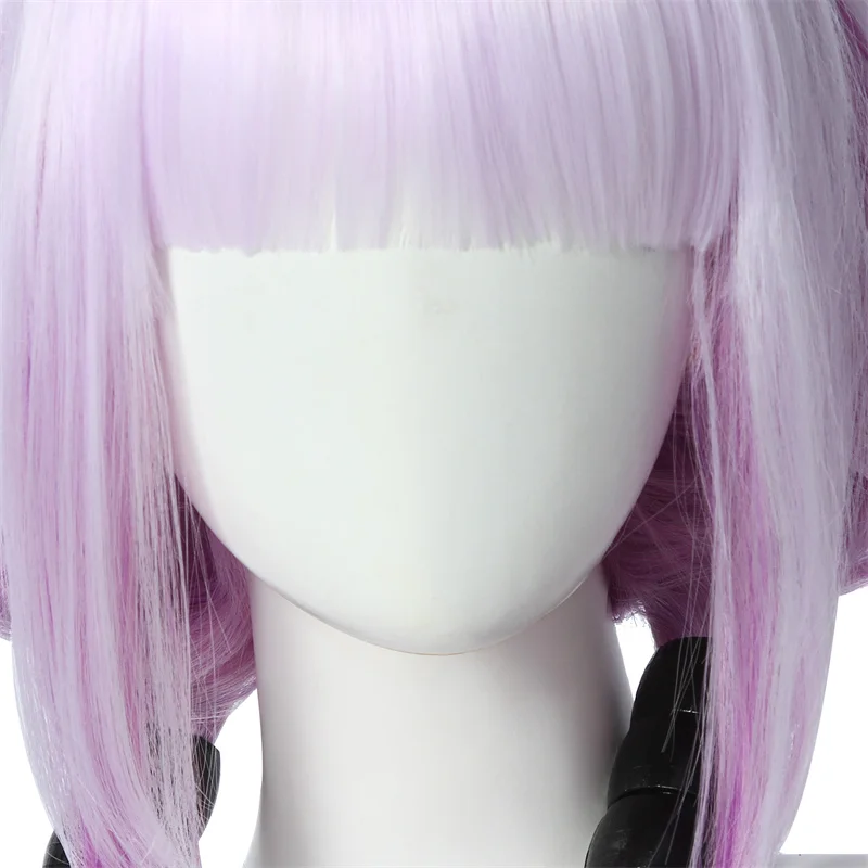 L-email wig Synthetic Hair Miss Kobayashi\'s Dragon Maid Kanna Kamui Cosplay Wigs Long Purple Color Cosplay Heat Resistant Hair