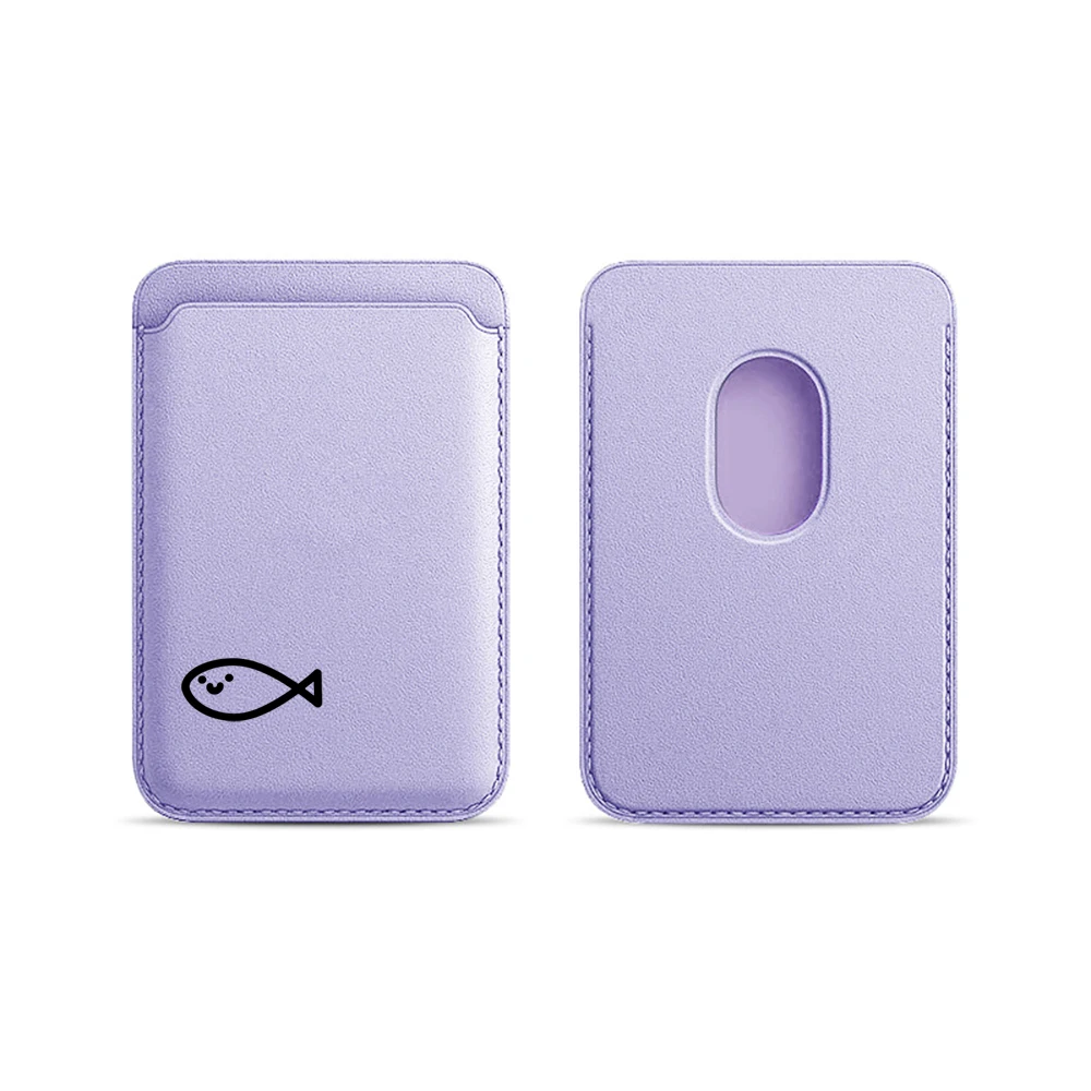 Minimalistische Fischleder-Kartenhülle für Magnetische Hüllen, Geeignet für alle iPhones, für Magsafe-Karten-Handytasche – Detail 8