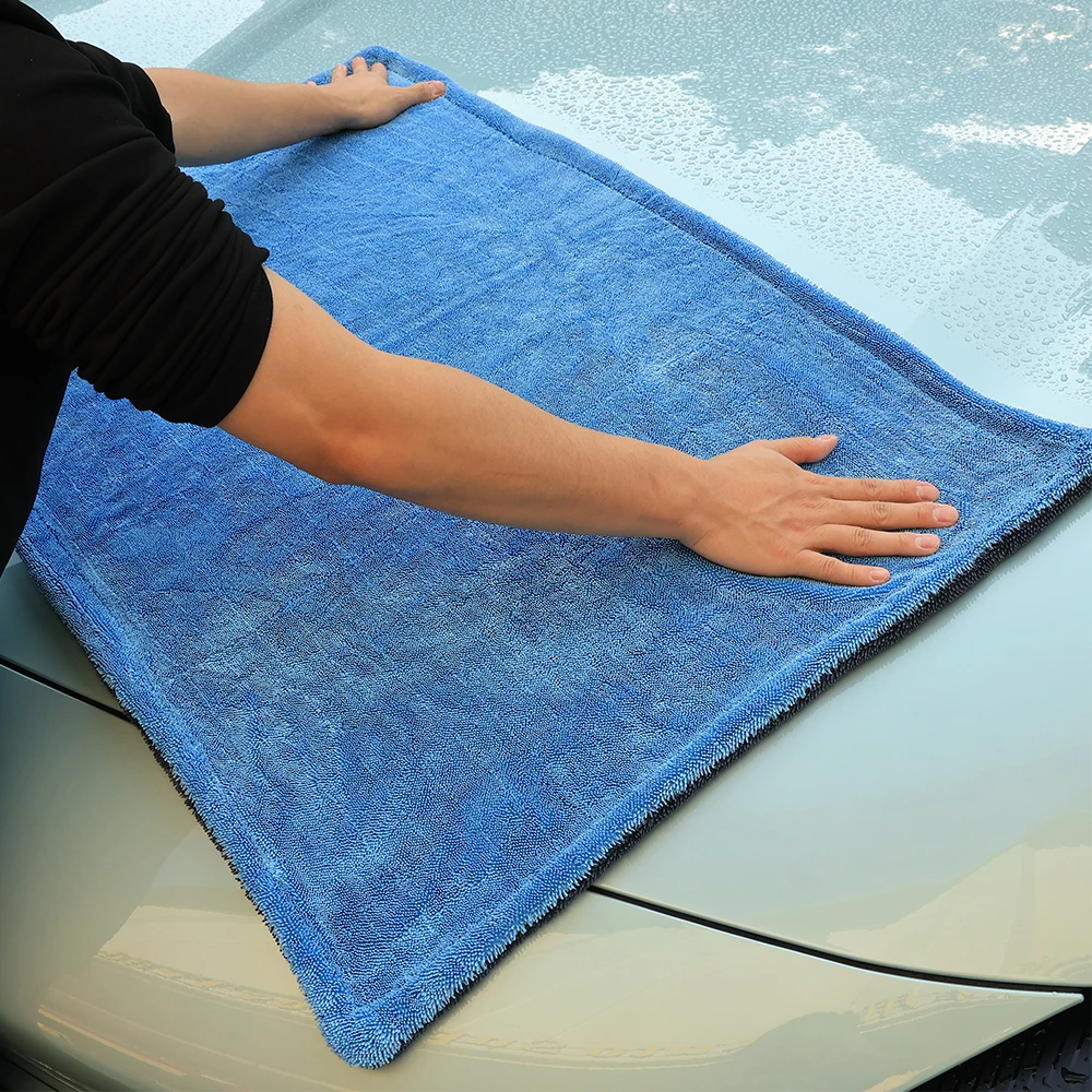 AUTOBRIGHT Premium 1300gsm Mikrofaser-Autotuch 40*60cm 60*90cm Dickes Weiches Einmal-Trocknungstuch Professionelles Autoreinigungstuch Werkzeuge – Detail 8