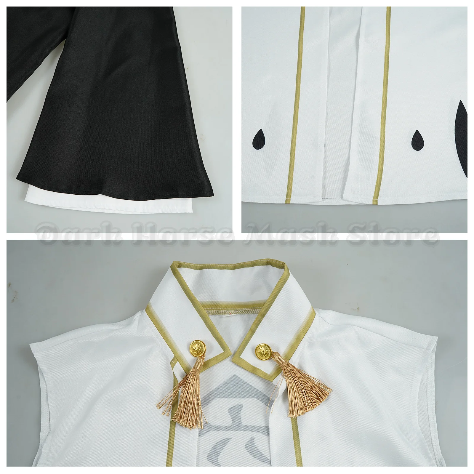 Anime Bleach Kuchiki Byakuya Cosplay Costume Gotei 13 Captain White Cloak Combat Uniform Adult Man Halloween Carnival Party Suit - view 5