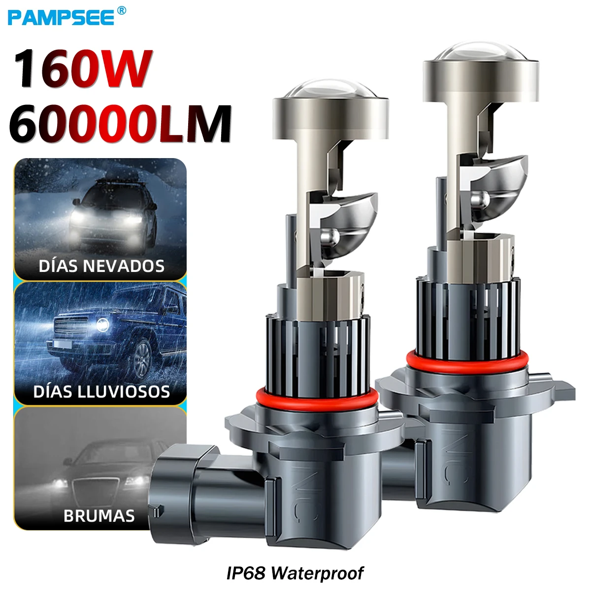 

9005 Led Projector Car Headlight Bulb Lens Canbus High-Power 160W 60000LM CSP Turbo Led H7 H11 H4 9006 HB3 HB4 Diode Bulb 12V