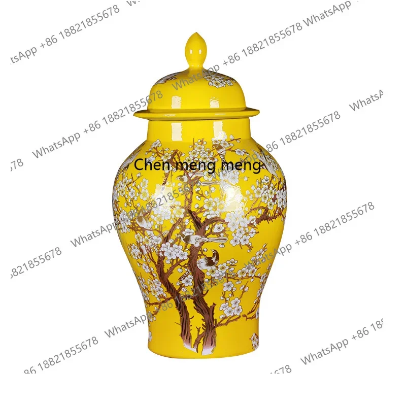 A74Happy eyebrow tip flower enamel color vase general jar vase craft ornament lidded storage tank