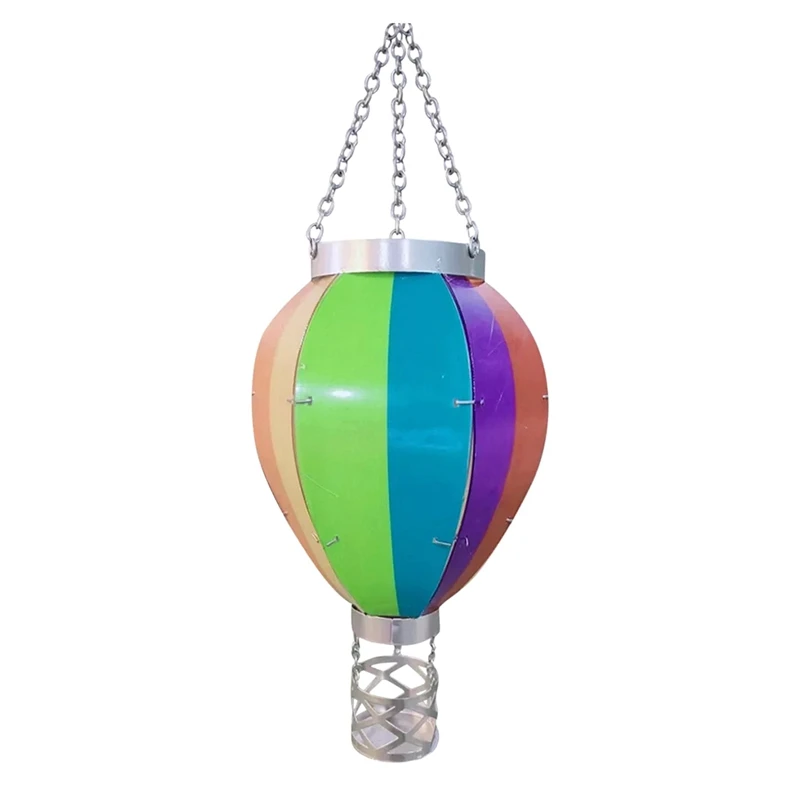 

Outdoor Lanterns Hot Air Balloon Solar Lantern With Candle Holder For Garden Decor,Hanging Solar Lights Outdoor Durable Rainbow