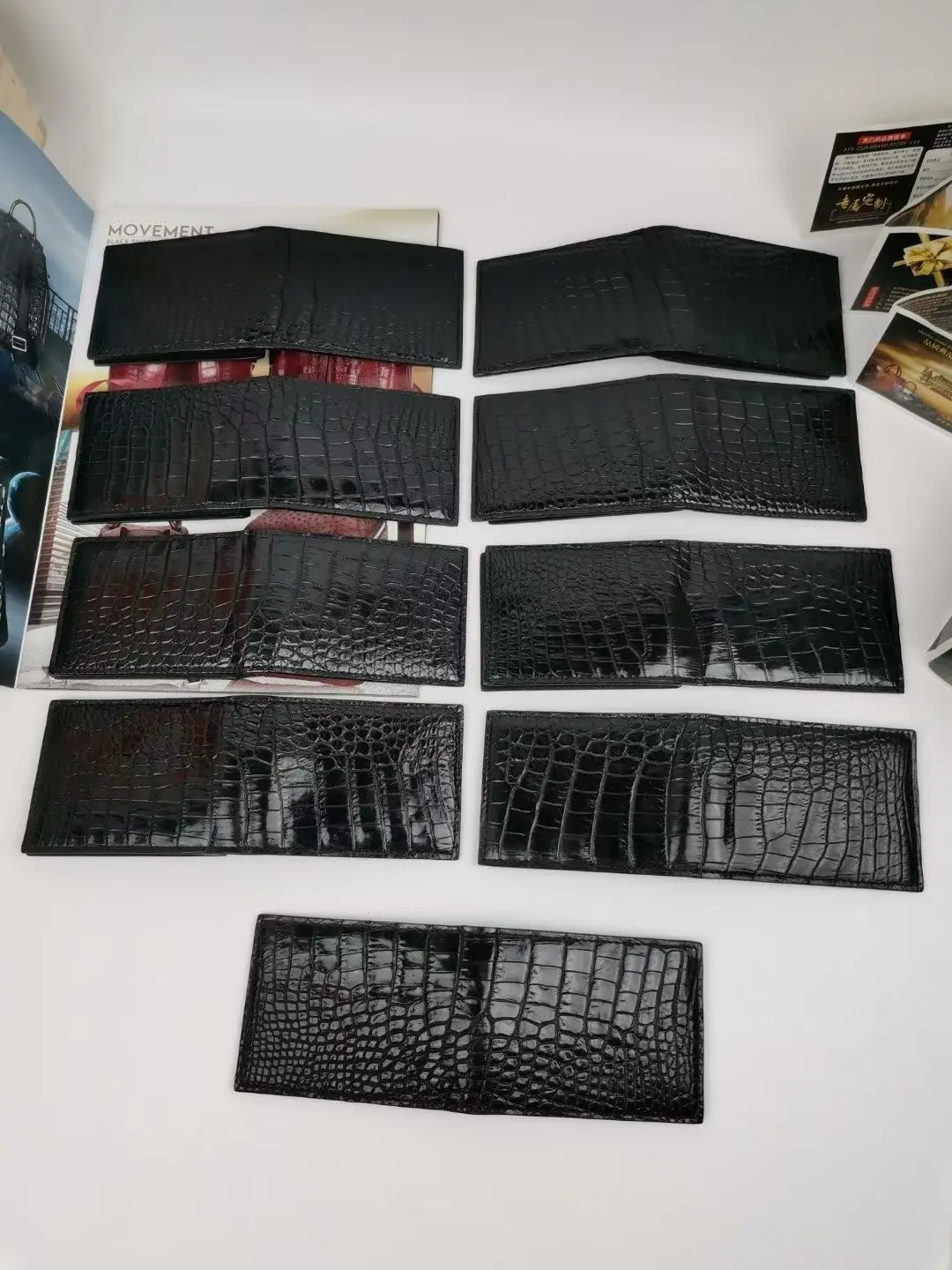 2025 New Fashion Business Men's Wallet Crocodile Genuine Leather Short Organizer Wallet Boy Brand Luxury Card & ID Holders Purse