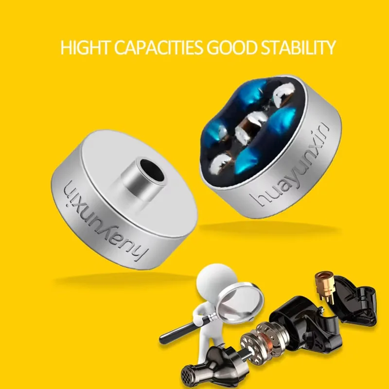 Huayunxin 7.1mm 4ohm 110db iem monitor intra-auricular, auscultador electrostático, unidade de altifalante com driver dinâmico de alta frequência extremamente alta