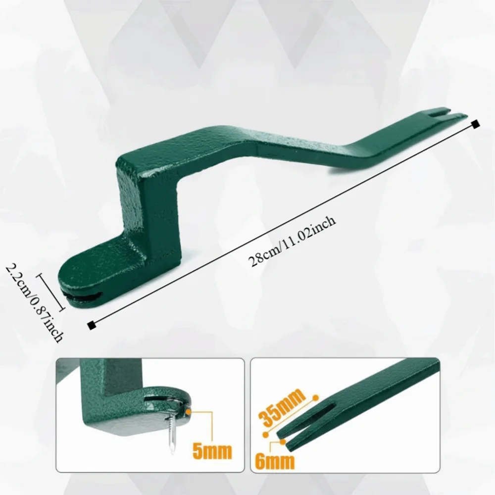 Estrattore per chiodi da costruzione in acciaio Design robusto Strumento per rimuovere le unghie a forma di serpente Design portatile Barra di leva per carichi pesanti Tetto per mobili