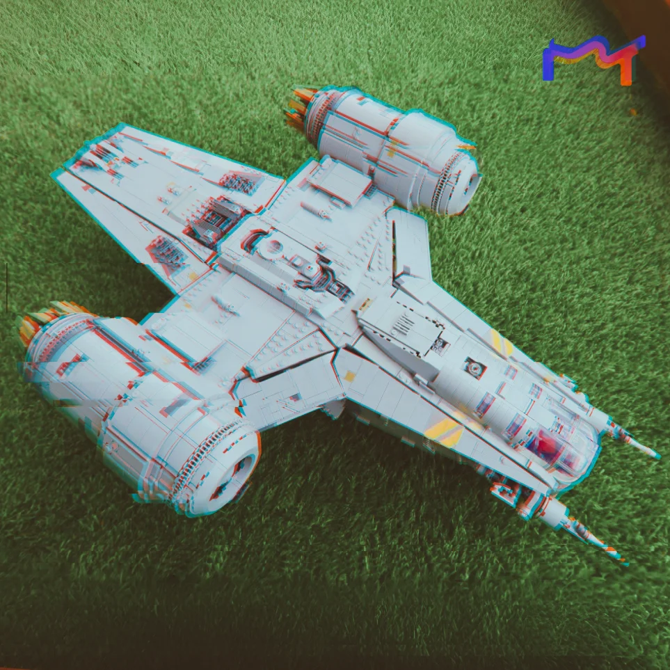 6187pcs Star Interstellar Conflict Bounty Transport Starship Interstellar Cargo Shuttle Spacecraft Building Block Model Toy Gift