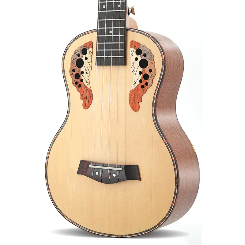 26inch Spruce Wood Grape Hole Ukulele Four-String Small Guitar