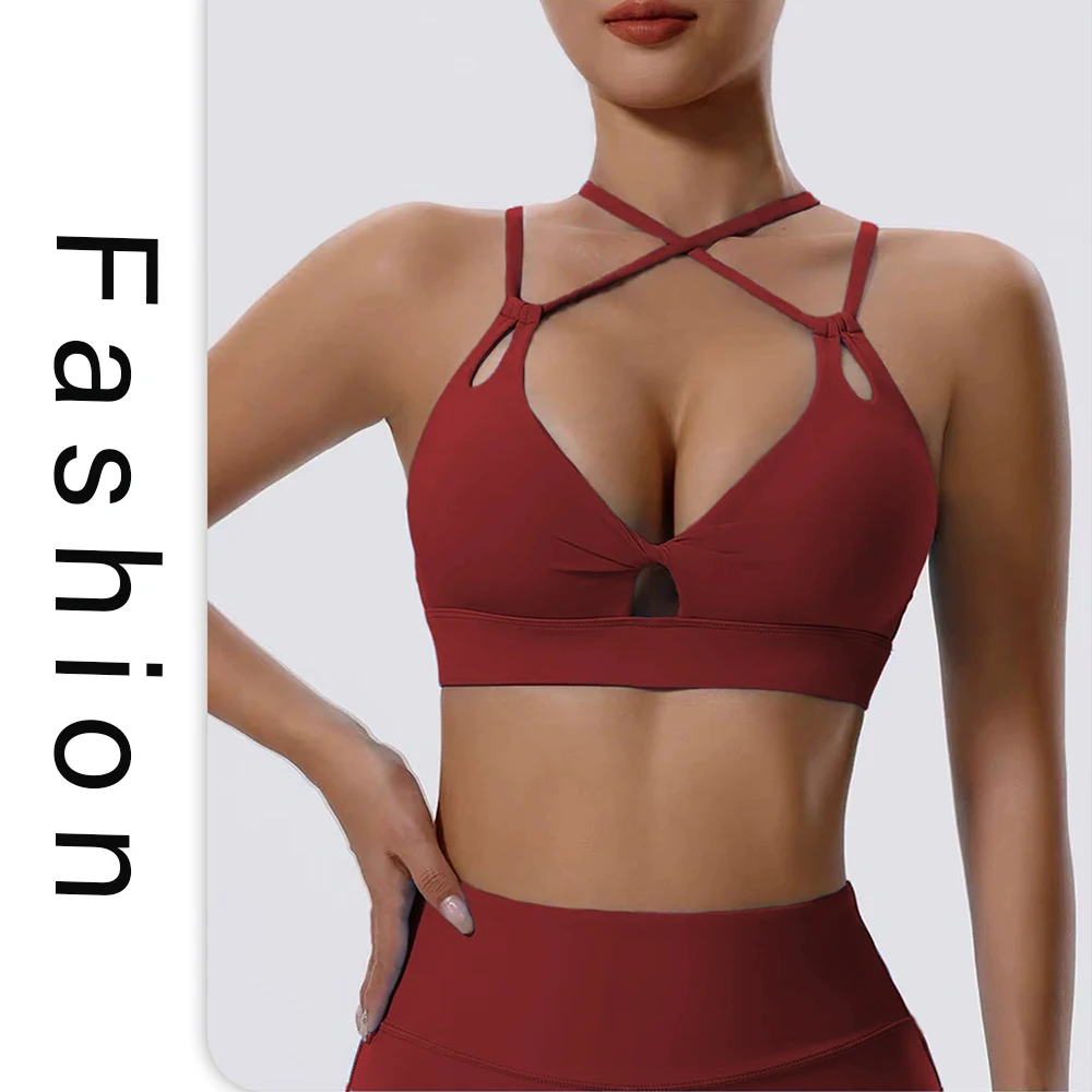 New Sports Bras Women's Anti-Sagging Slimming Breasts Running And Fitness Shock-Absorbing Vests Yoga Back Beauty Bras And Tops