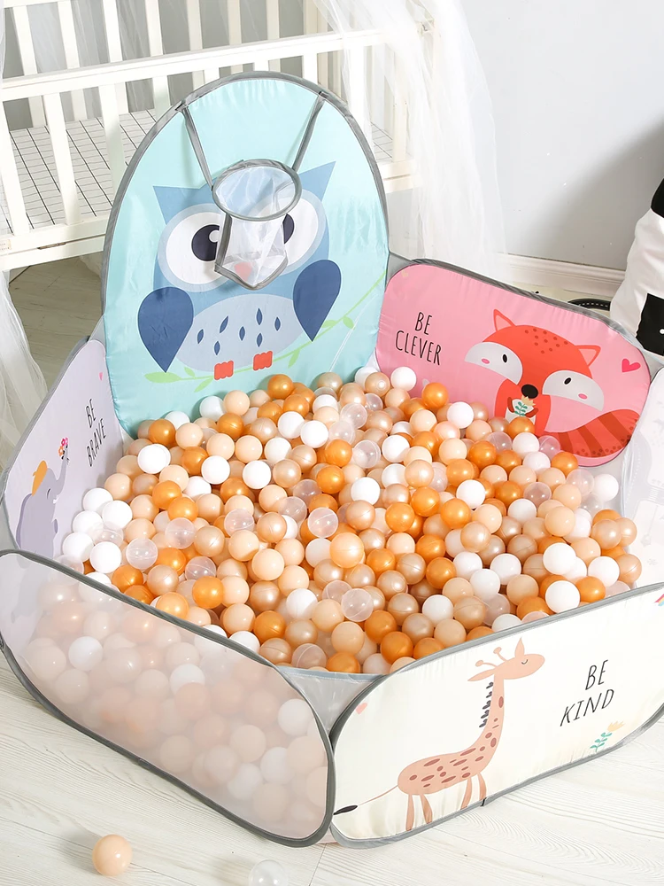1 قطعة/مجموعة حفرة كروية قابلة للطي (بدون كرات) مع خيمة لعب بنمط سهلة التنظيف ومتينة للتفاعل بين الوالدين والطفل كهدية للأطفال #6