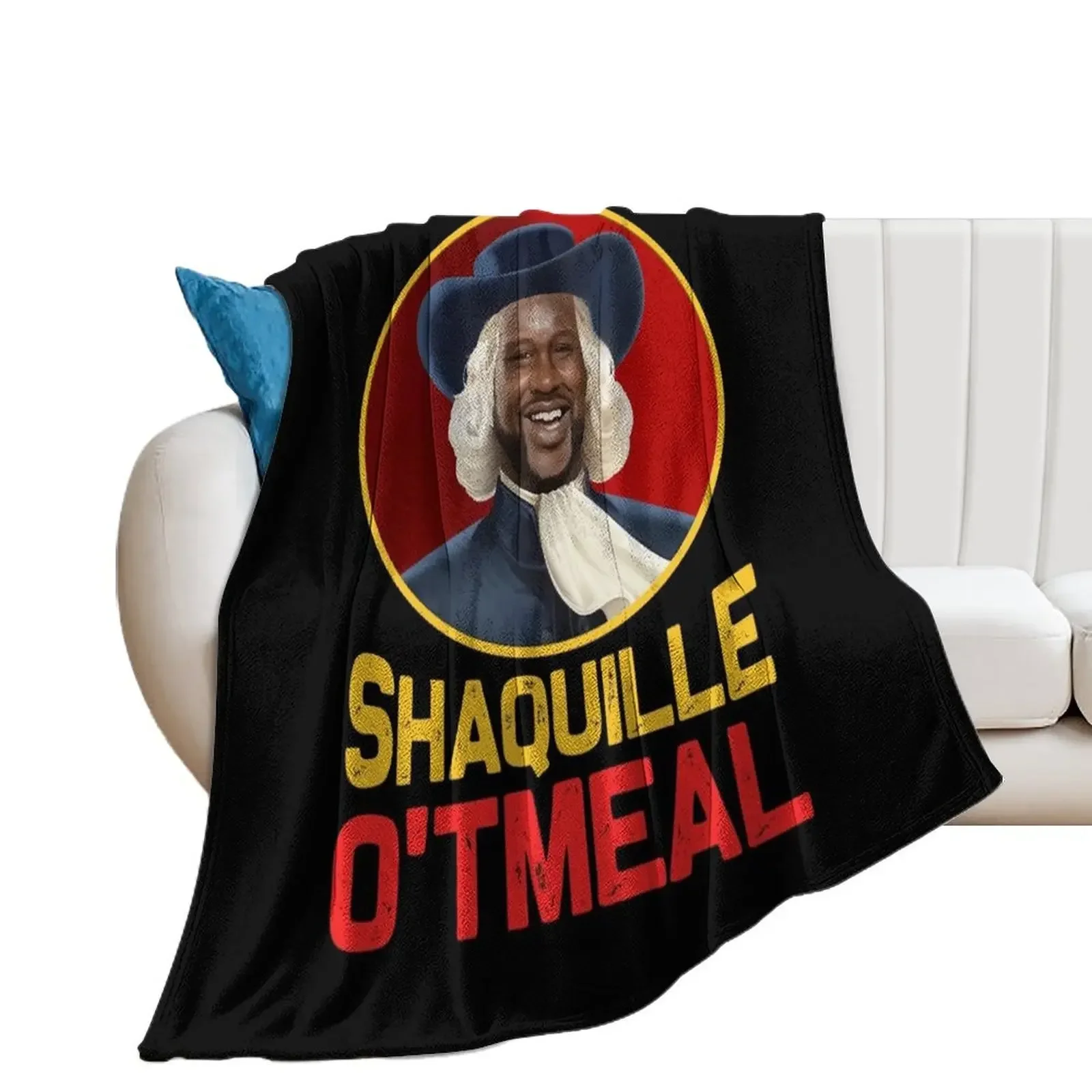 Shaquille Oatmeal T Shirt Funny Shaquille O'tmeal Throw Blanket sofa bed Sofas Luxury Thicken Furrys Blankets