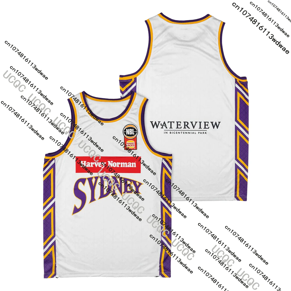 أستراليا 25/26 جديد NBL كرة السلة جيرسي سترة سيدني الملوك ثلاثية الأبعاد طباعة سريعة الجافة الرجال الرياضة التدريب الفانيلة كرة السلة سترة #5