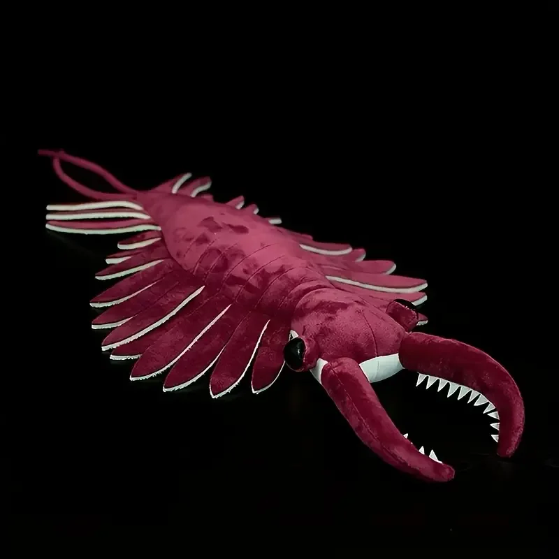 54.99cm Realistic Anomalocaris Stuffed Animal Plush Vibrant Red Lifelike Shrimp with Intricate Details Christmas Birthday Gifts