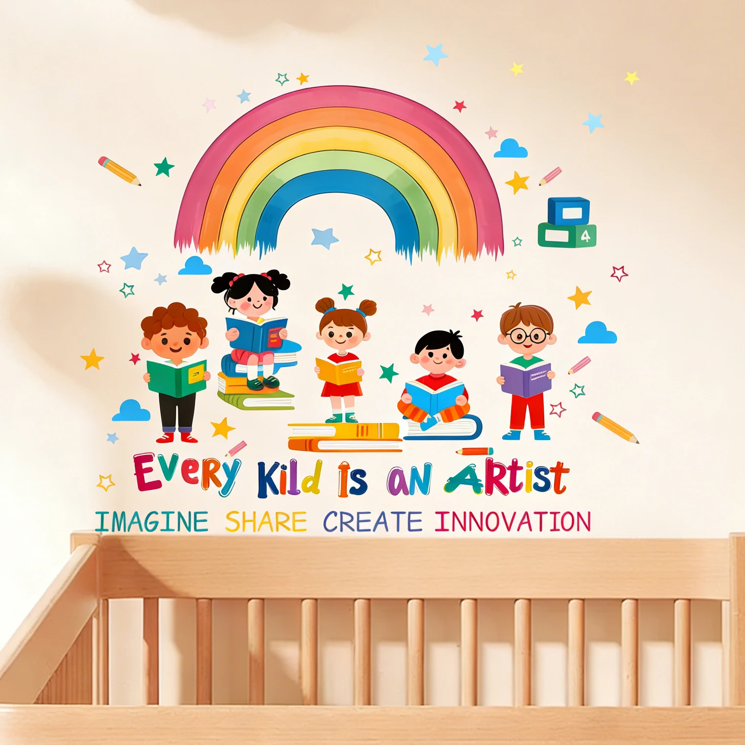 Edukacyjne naklejki ścienne dl – Kids Education Quote recenzja i cena
