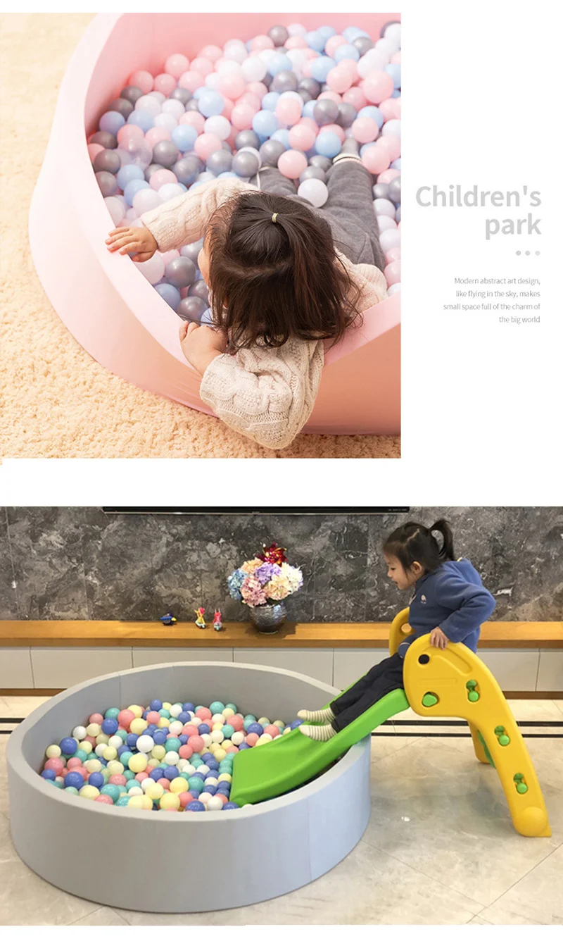 AnGku Ball Pit with Thickened Cotton for Toddlers 1-3 Baby Playpen Ball Pool for Indoor and Outdoor Game Toys（Not Include Ball）