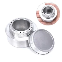 Estufa de Alcohol de aluminio plateada ultraligera para exteriores, cubierta de sellado para acampar, reunión de fuego, olla seca para el hogar, suministros de Picnic