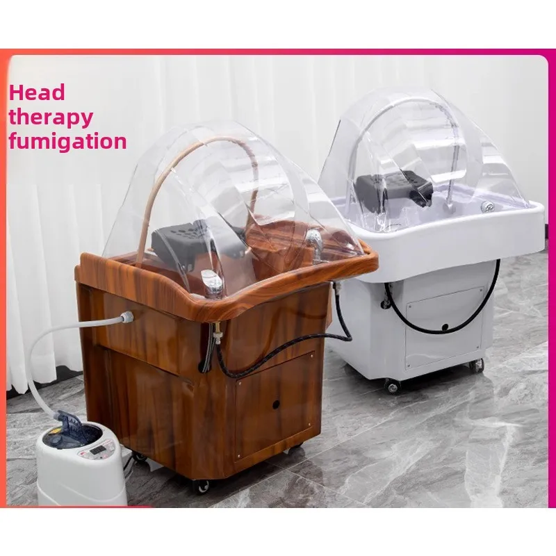 Movable head treatment, ear bed, hair salon, water circulation fumigation, hairdressing, shampoo basin