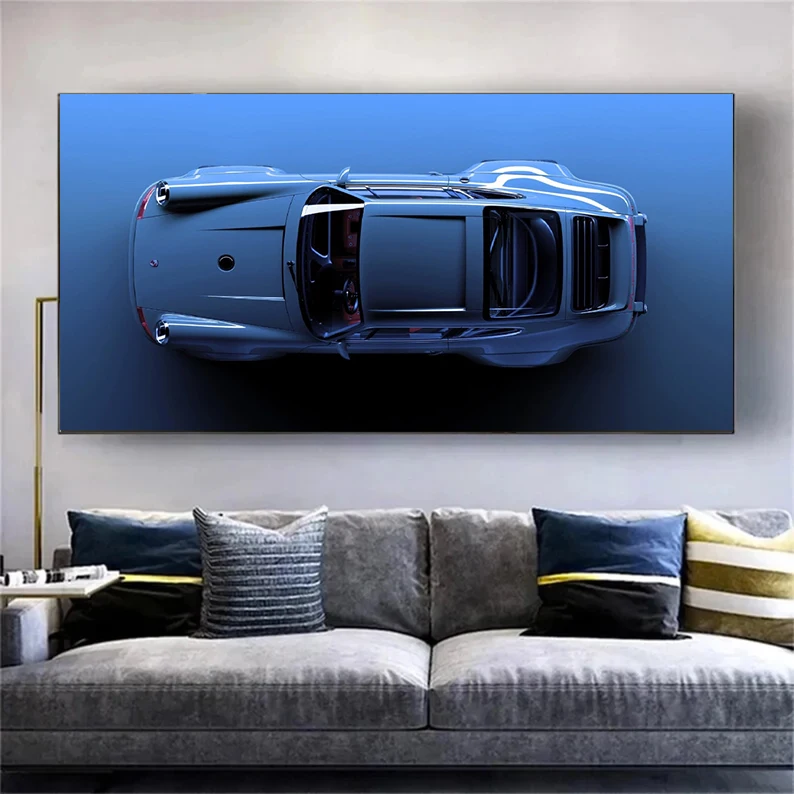 

Luxury Sport Car Colorful Porsche 911 Carrera Series Supercar Canvas Painting HD Printed Wall Pictures Home Office Decor