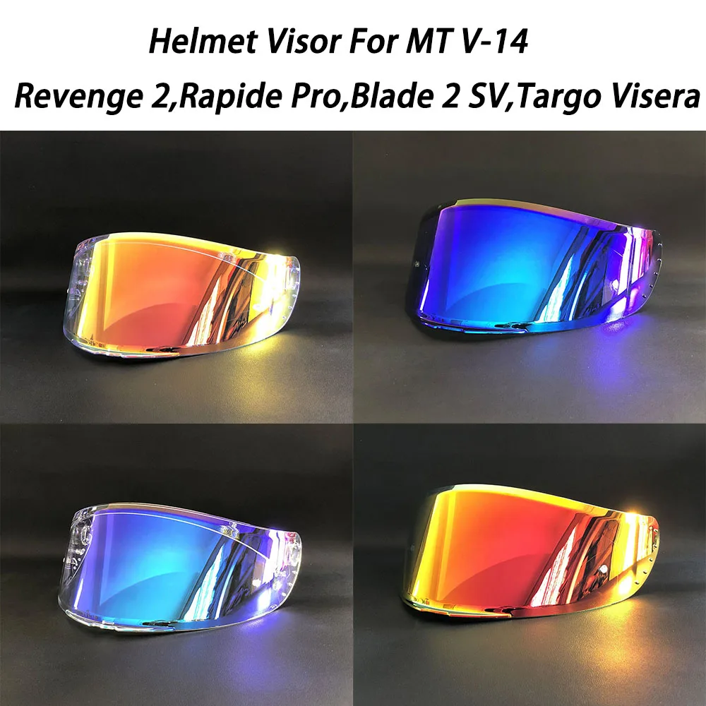 

Motorcycle Helmet Visor Replacement Face Shield Uv For MT V-14 Revenge 2,Rapide Pro,Blade 2 SV,Targo Visera Helmet Sunshield