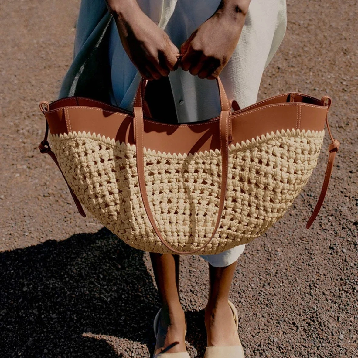 Strandurlaub große Damenhandtasche Bast handgewebte Tasche Einkaufstasche für Frauen als Mädchen Geschenk