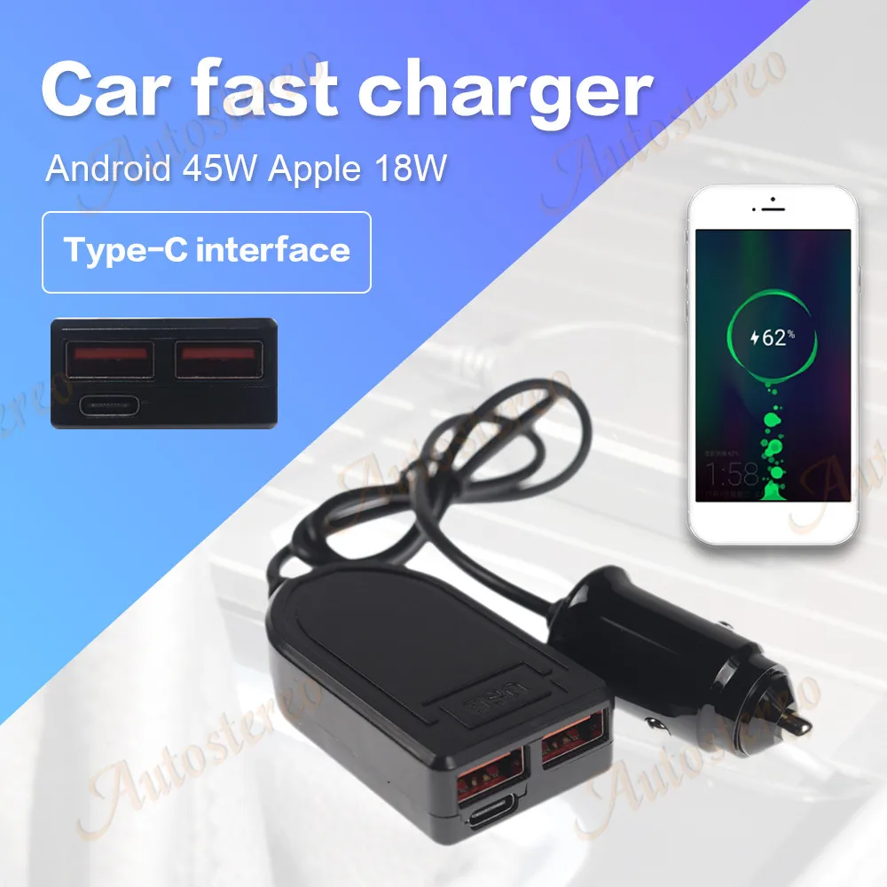 Type C 2 USB Ports Car Charger Aftermarket Car Charging Magsafe Auto Kits Fast Mobile Phone Adapter Power Vehicle Supplier