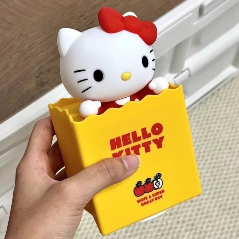 

Cartoon hello Kitty Luminous Anime Figurine Bedroom Bedside Atmosphere Lamp Desktop Model Ornament Children Birthday Gift Toy