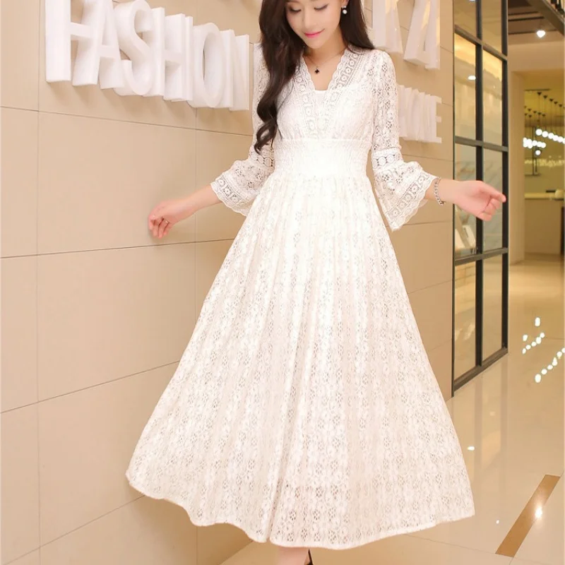 

Summer New Women's Slim Waist Korean Style Vacation Beach Dress