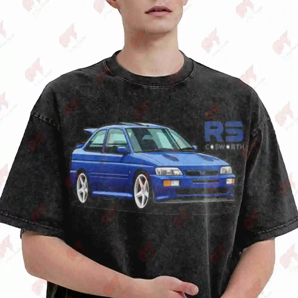 Escort RS Cosworth Anime Designs Vintage Washed Tee Pure Cotton T-Shirt