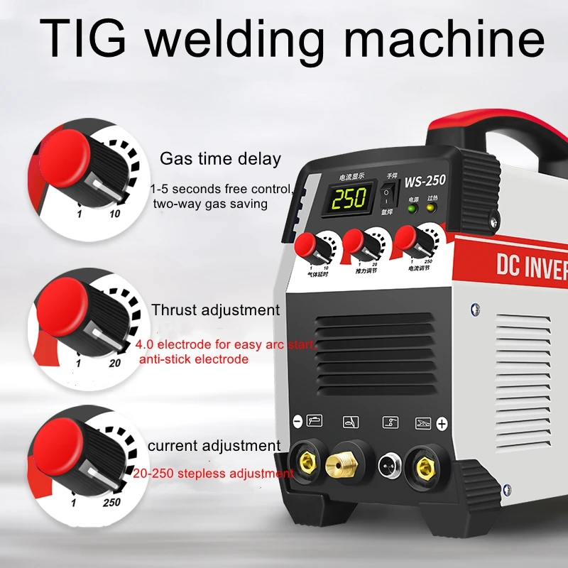 Welding machine argon arc welding machine dual-purpose all-copper electric welding machine 220v miniature mini stainless steel