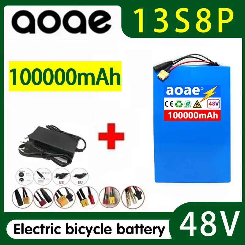 Li-ion 100000MAH 48V 13S8P Suit Citycoco Motorized Scooter Use Battery Model Aircraft Electric Tools Cartssolar Energy Inverters