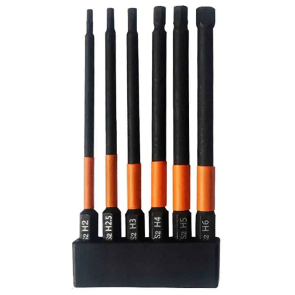 Magnetic Screwdriver Bit Set with Holder  6 Pcs of 100mm Length  Suitable for Toy Repair and Appliance Disassembly