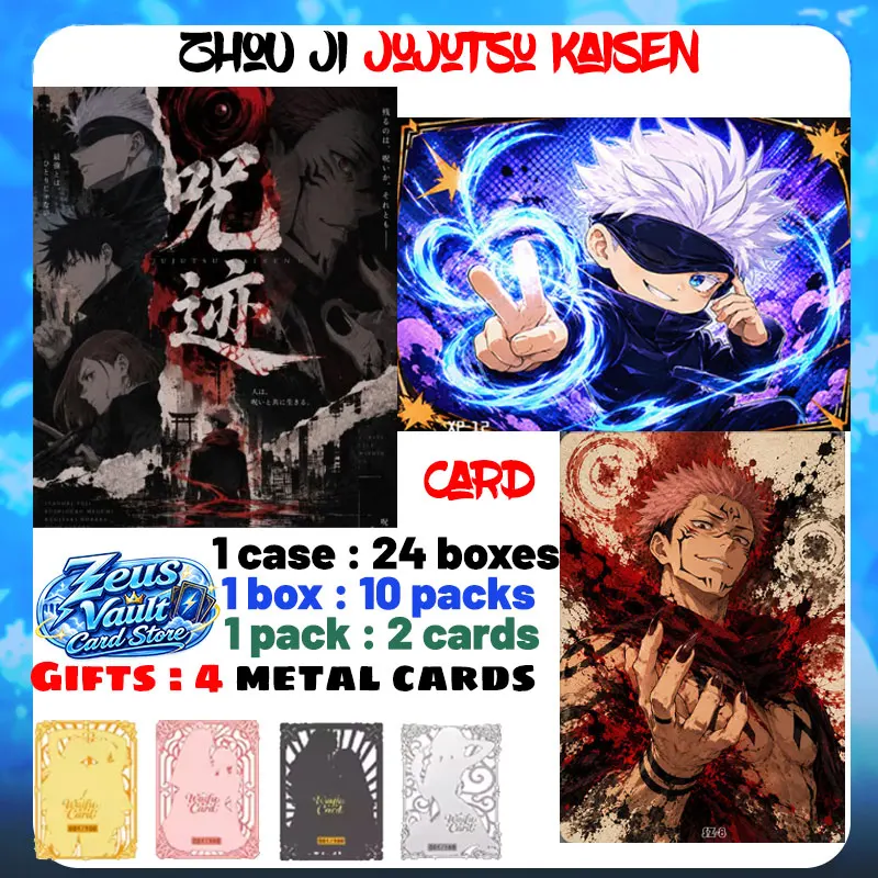 Wholesale 2026 Newest Zhou Ji Jujutsu Kaisen Card Collection Cards Japanese Anime TCG Gojo Satoru Party Toys Birthday GiftsTendy
