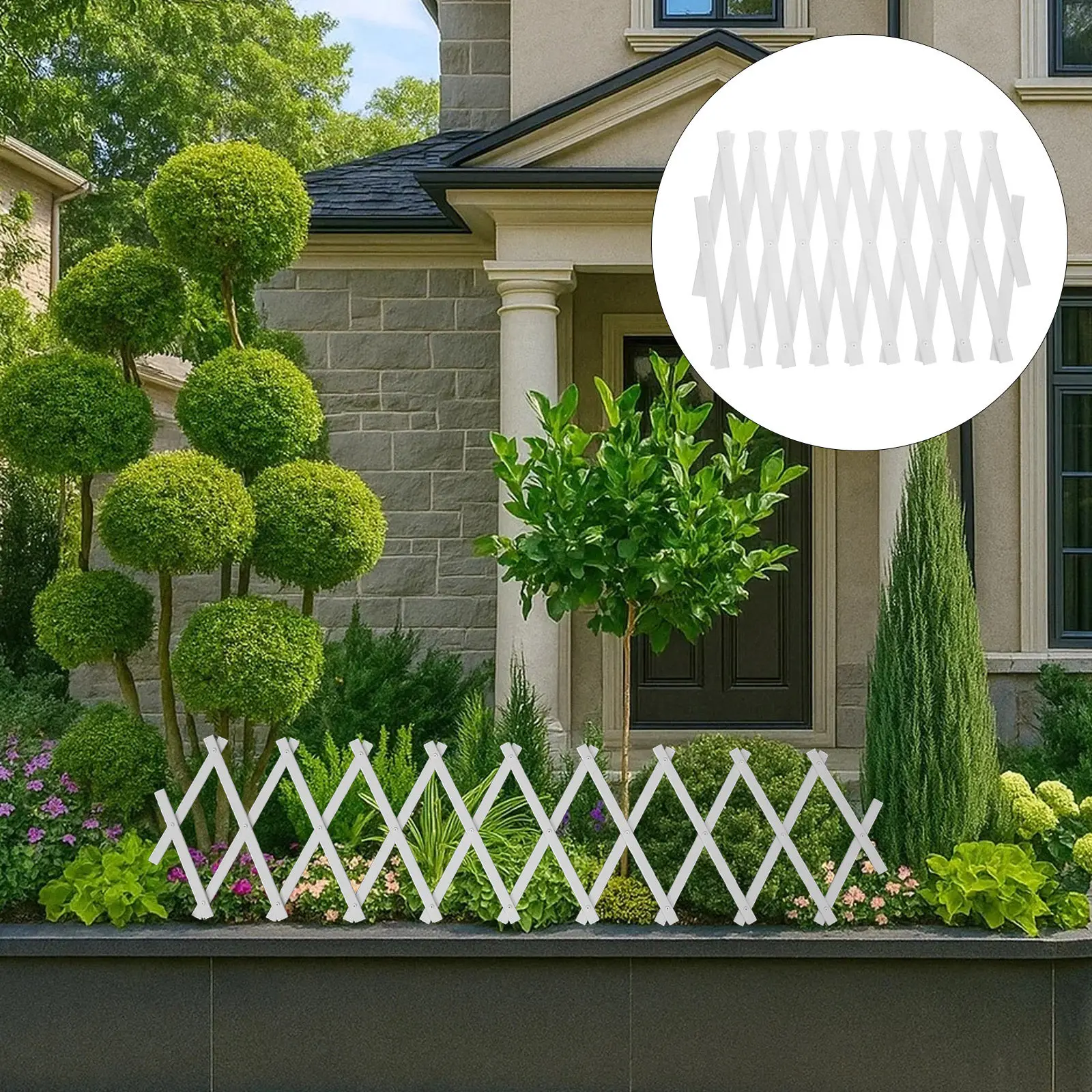 Expandable Garden Trellis for Climbing Plants – Plastic Lattice Fence Panel with Pre-Drilled Holes
