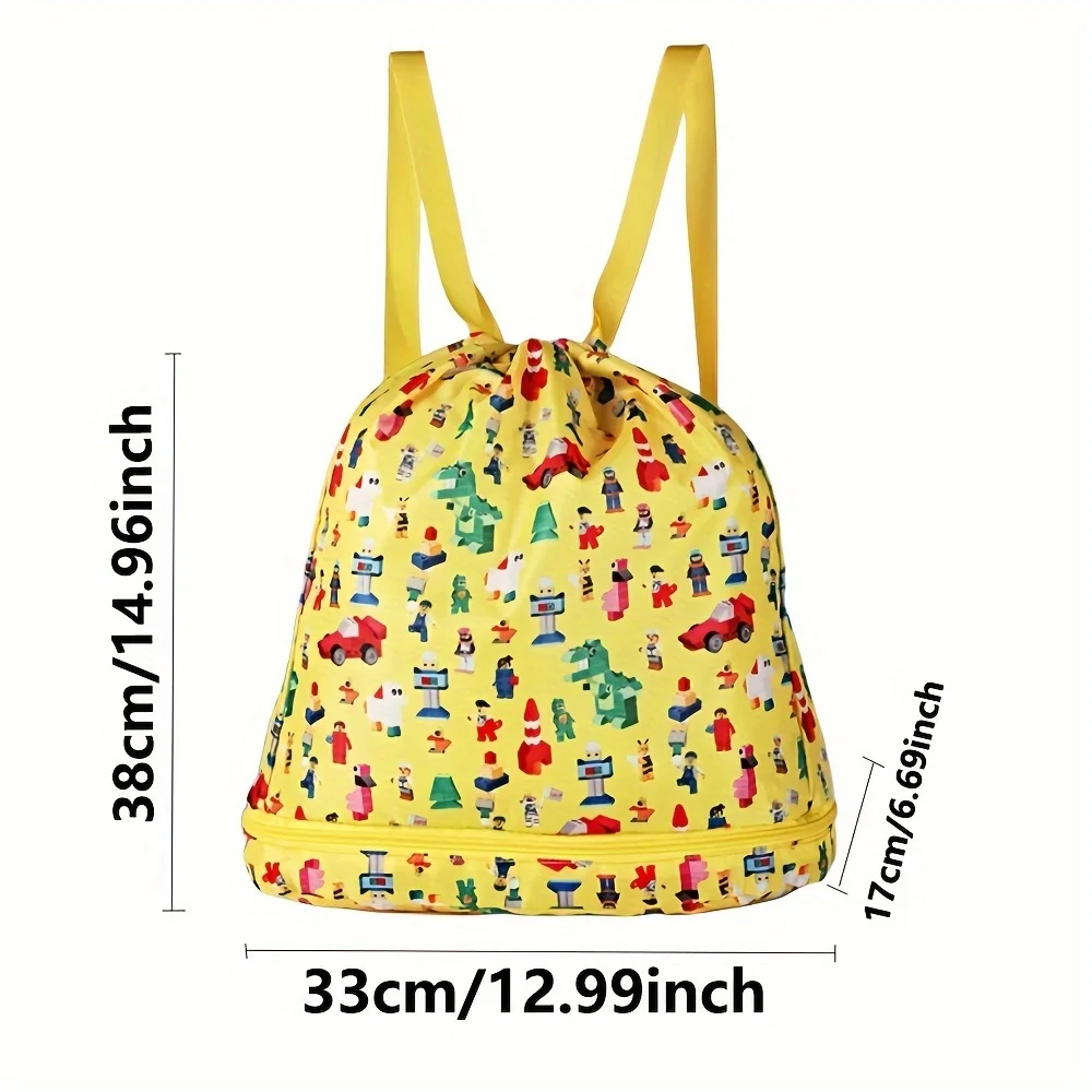 Summer Sport Swimming Bags Kids Storage Backpack Waterproof Dry Wet Separation Pouch New Beach Swim Bag Folding Toilet Handbag