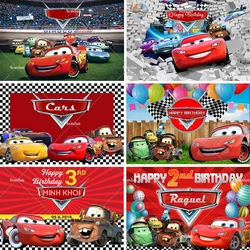 Movie Cars Theme Backdrop For Photo Studio Boys Baby Shower Happy Birthday Party Photography Background Custom Supplier