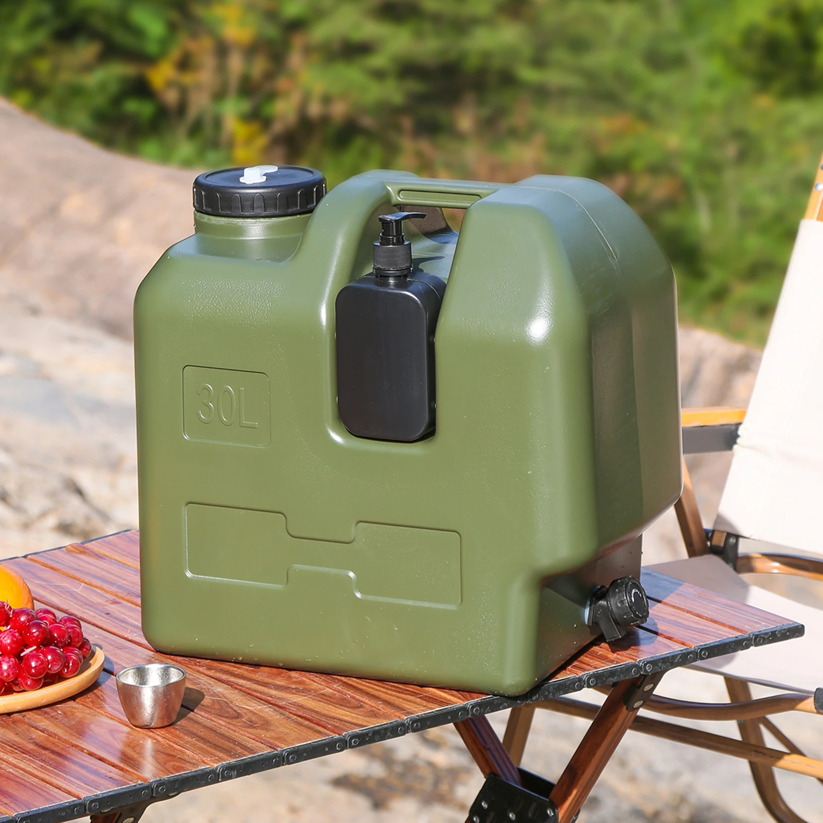 15/30L Tragbarer Camping-Wasserkrug mit Zapfhahn und Seifenspender, BPA-freier Wassertank für Outdoor-Camping und Auto – Detail 7