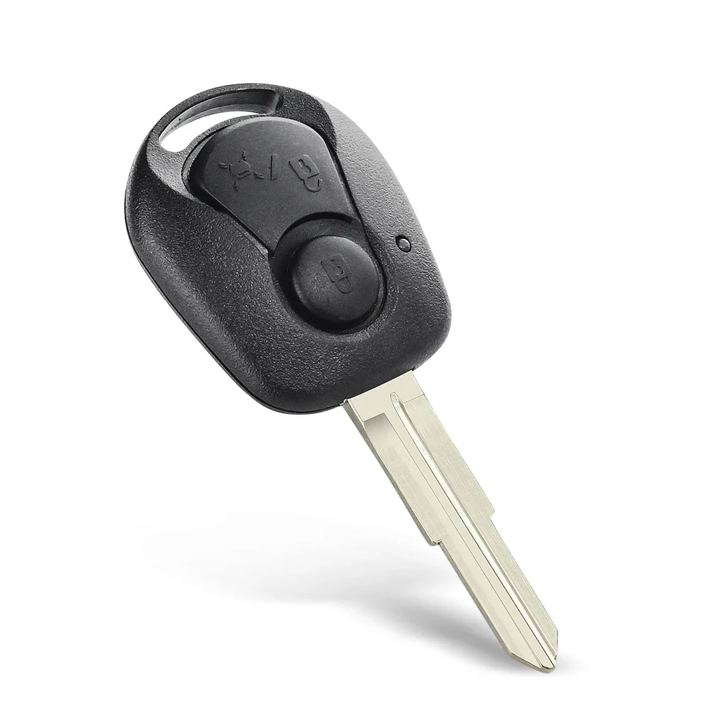 KEYYOU-carcasa de llave remota para Ssangyong Actyon Kyron Rexton, 1 piezas, 2 botones, Fob, sin cortar, hoja en blanco