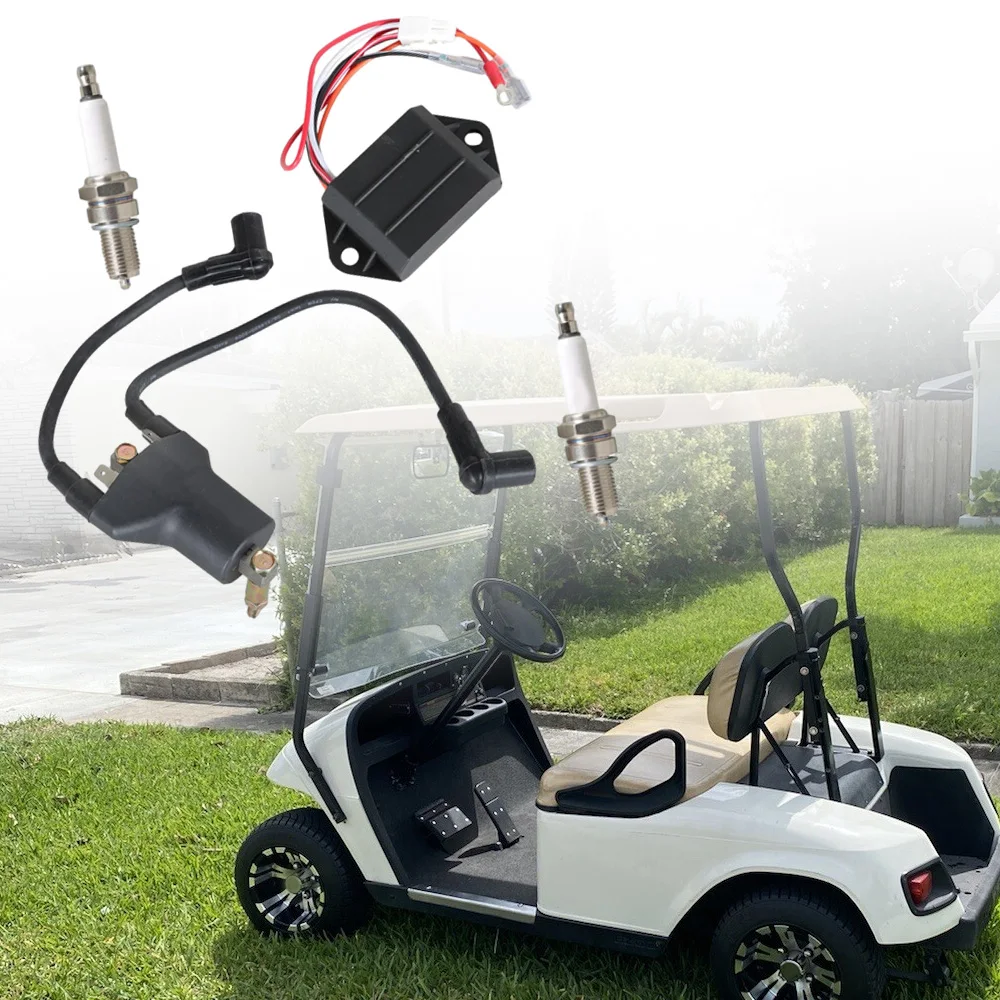 

26652-G01 72562-G01 AC CDI Ignition Coil With Spark Plugs Accessories For EZGO Golf Cart 4 Cycle Gas 1996 1997 1998