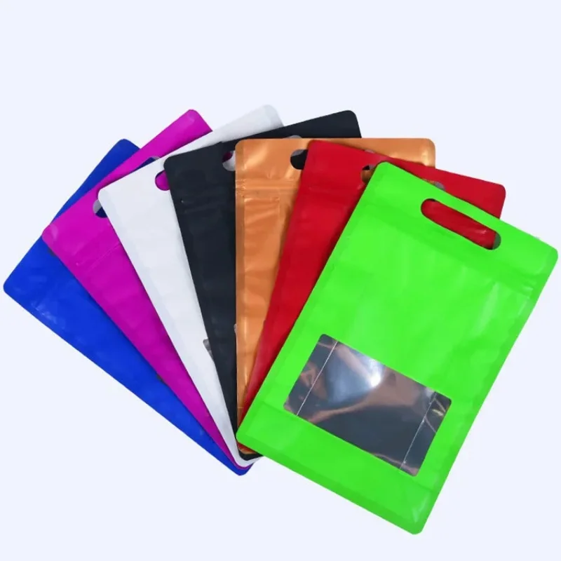 

3D Portable Plastic Clear Window Ziplock Packaging Bag DIY Matcha Tea Snack Spice Sugar Candy Cookies Coffee Storage Pouches