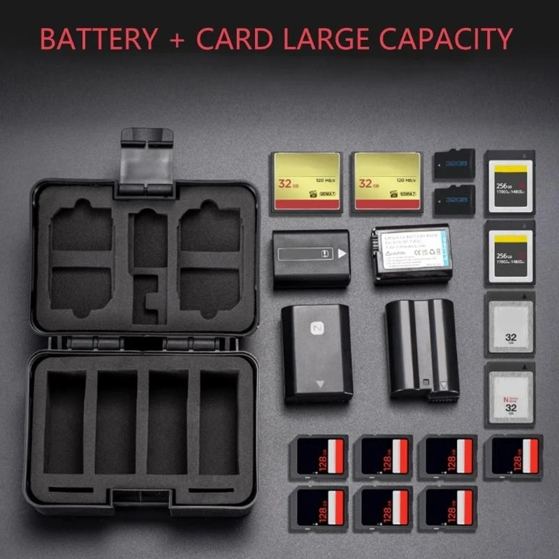 Lightweight Camera Battery Case Featuring Anti Collision Design Large Capacity Box For Professional Photographers F19E