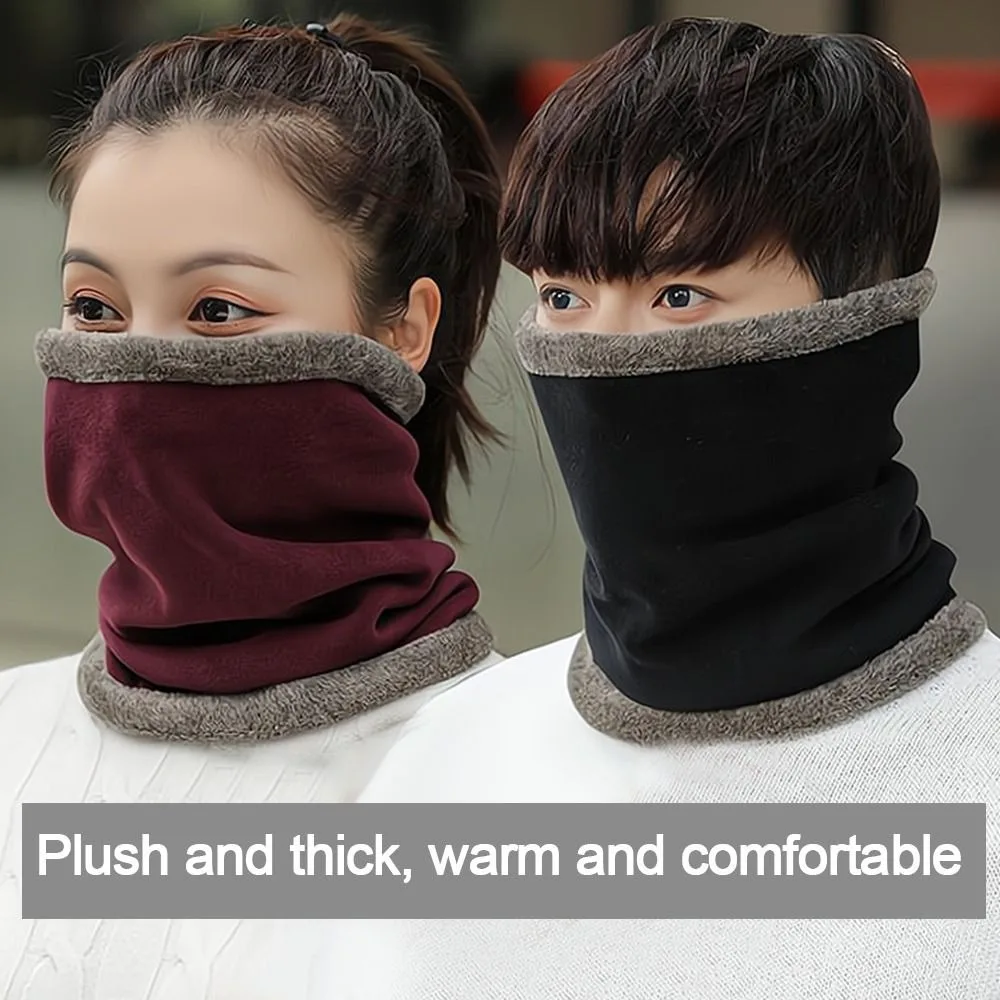 Modny, wiatroodporny zimowy szalik, gruba, ciepła maska na twarz do jazdy na rowerze ze sznurkiem, polarowa osłona szyi chroniąca przed zimnem dla kobiet i mężczyzn.