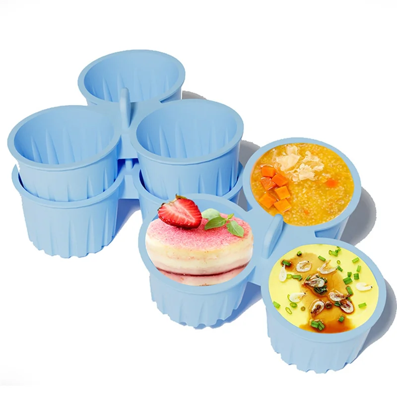 

75STO-3 шт. форма для яиц на пару, 3 сетки, фритюрница, чашка для выпечки, многоразовая антипригарная форма для кексов, силиконовая форма для кексов «сделай сам», микроволновая печь